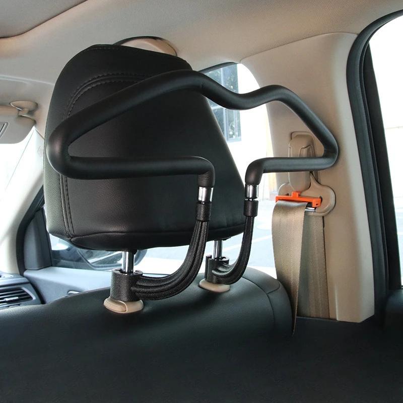 Compact Stainless Steel Car Coat Hanger Practical Automotive Clothing Hanger Never Rust Jacket Suit Holder Rack