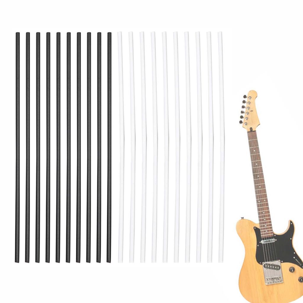 20pcs ABS Guitar Side Dot Position Markers 100mm Length White Black