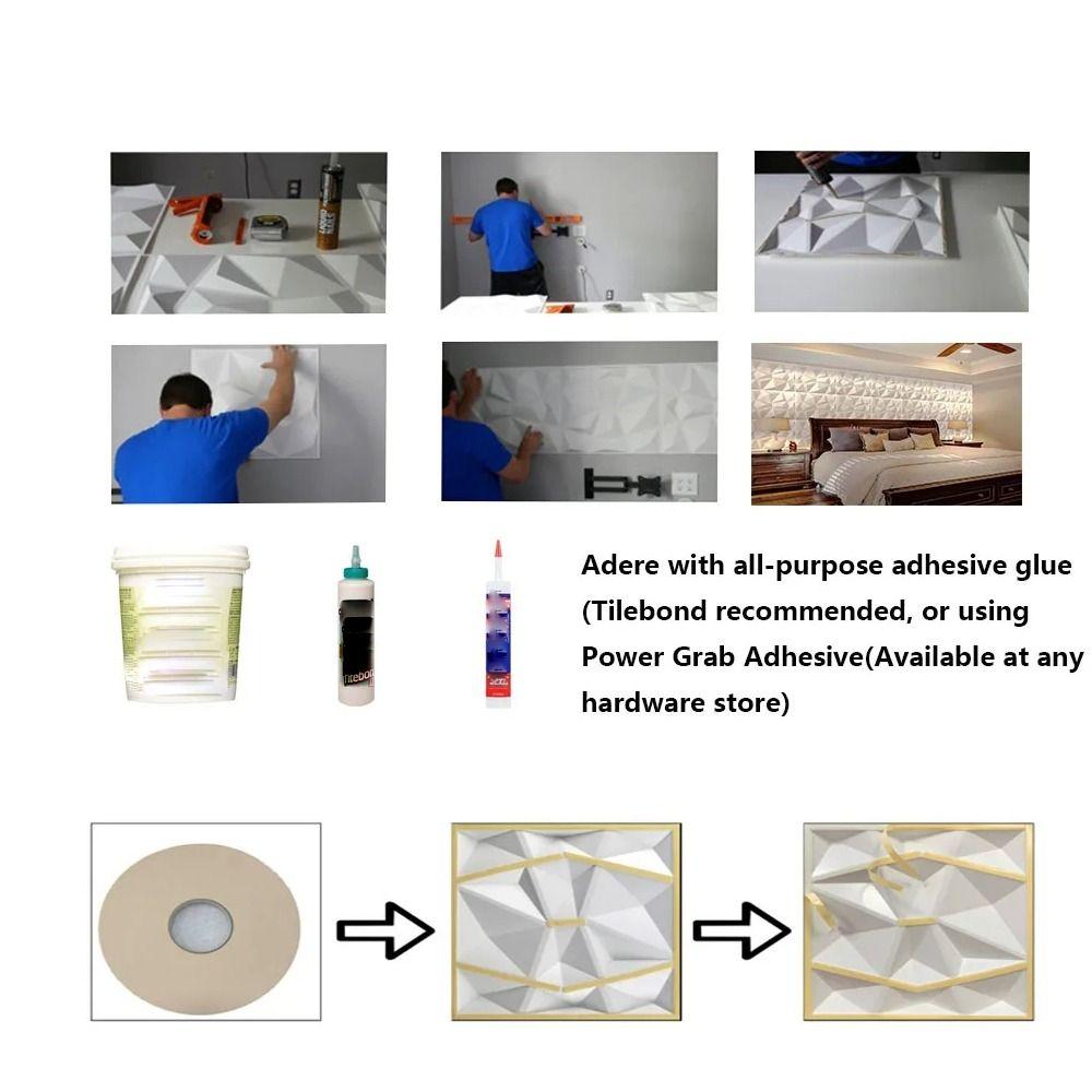 Decorative 3D Wall Sticker Art Wallpaper Wall Renovation Wall Panel Living Room Bathroom Kitchen