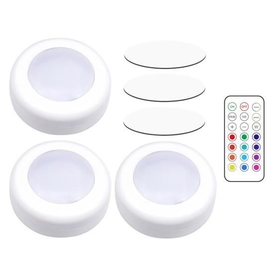 LED Cabinet Lamp Dimmable Kitchen Counter RGB Color Remote Control Night Light