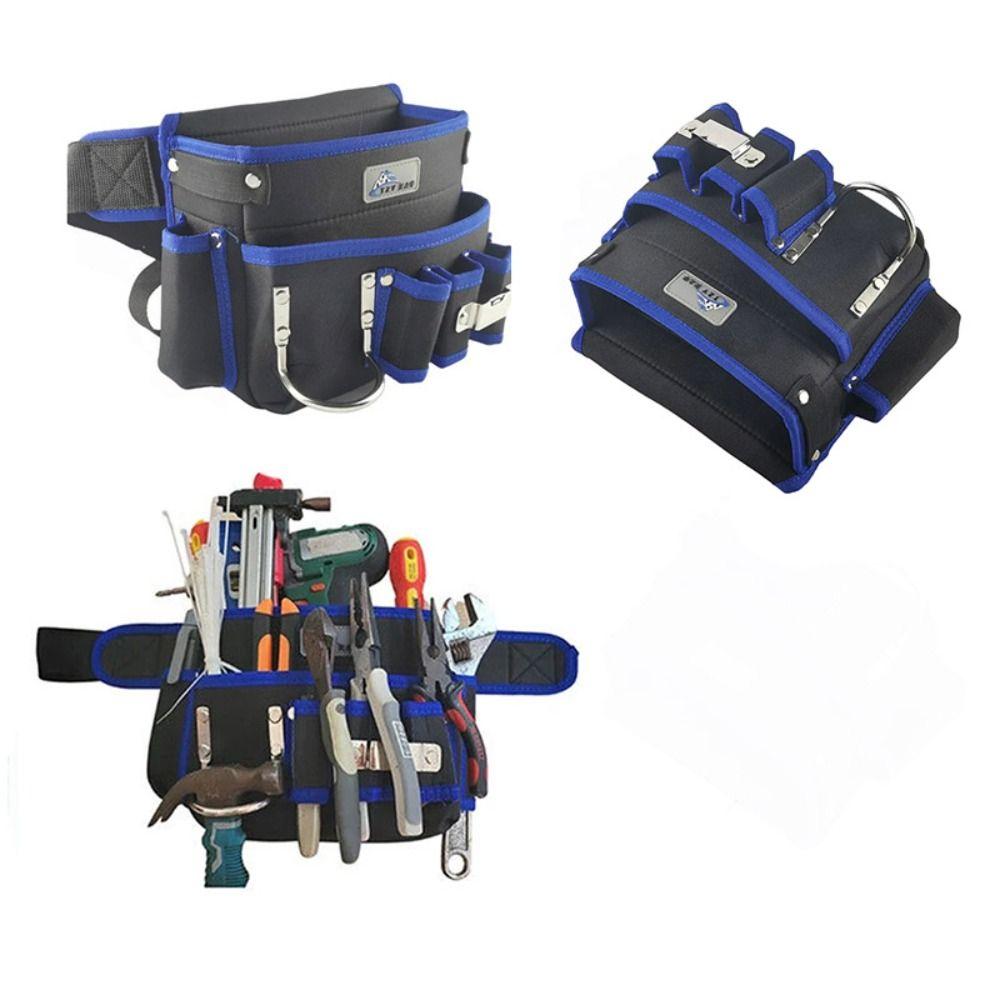 Waterproof Electrician Waist Bag Multi-Pocket Tool Pouch Belt Practical Tool Bag Hardware Tools