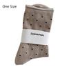Thin Polka Dot Socks Curled-edge Women's Socks Comfortable Mid-Tube Socks  Summer