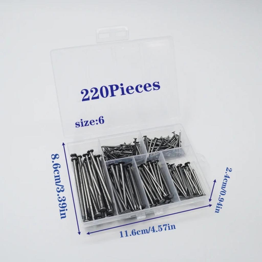 220/230/450 шт. Бытовые железные гвозди, гвозди для стеновых панелей, гвозди для деревообработки, железные металлические гвозди