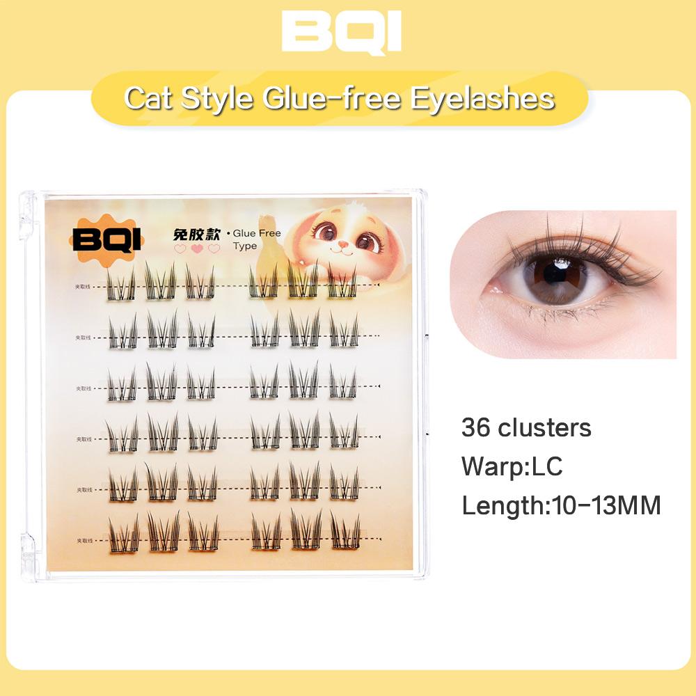 Натуральные самоклеящиеся накладные ресницы 36 пучков одиночные пучковые ленивые накладные ресницы без клея LC C завитые 10-13 мм