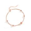 S925 Sterling Silver Bean Bracelet for Women with Sterling Silver Ins Design, Korean Version of Light Luxury Rose Gold Round Bead Bracelet