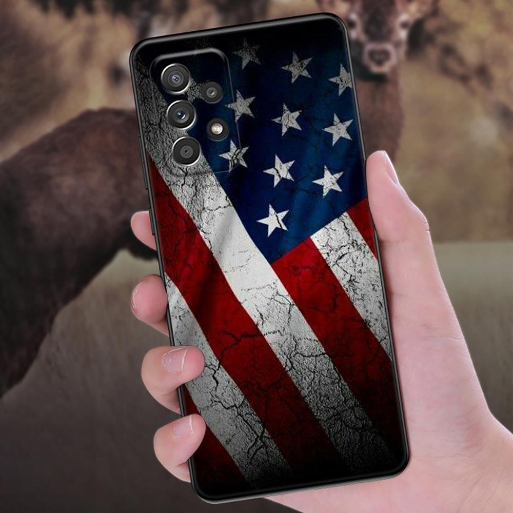 Американский флаг США со звездами Чехол для телефона для Samsung Galaxy A57 A56 A37 A55 A36 A26 A54 A52 A35 A34 A25 A17 A16 A15 A07 A06 Мягкая крышка
