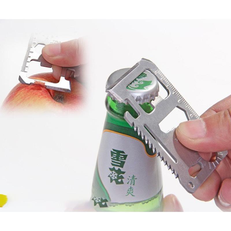 Карманный инструмент Многофункциональный Кредитный Edc Для улицы Бутылка Выживание Снаряжение Карта Мульти Многоцелевой Гаджет Кемпинг Открывалка Кошелек Набор