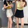 Асимметричная Джинсовая Юбка для Женщин Летом Последняя Тонкая С Высокой Талией Приталенный Дизайн А-силуэт Бедра Короткие Брюки Юбка