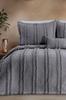 Комплект покрывала из синели Ways King Size, покрывало 240x260, с наволочкой, двойной размер, ткань шенилл, антрахит