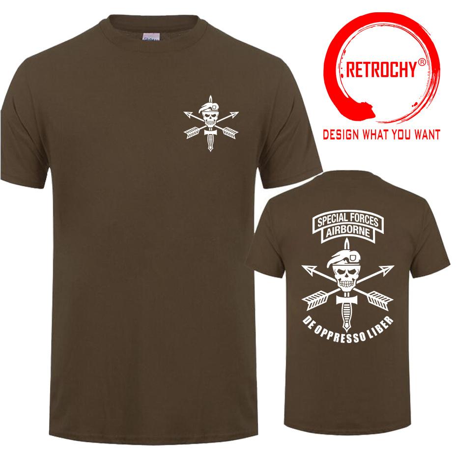 New Army Special Forces Airborne TShirt Customize Pluz Size 5xl 6xl T Shirt Tee Shirt Us Military Army Skull Green Beret Tshirt