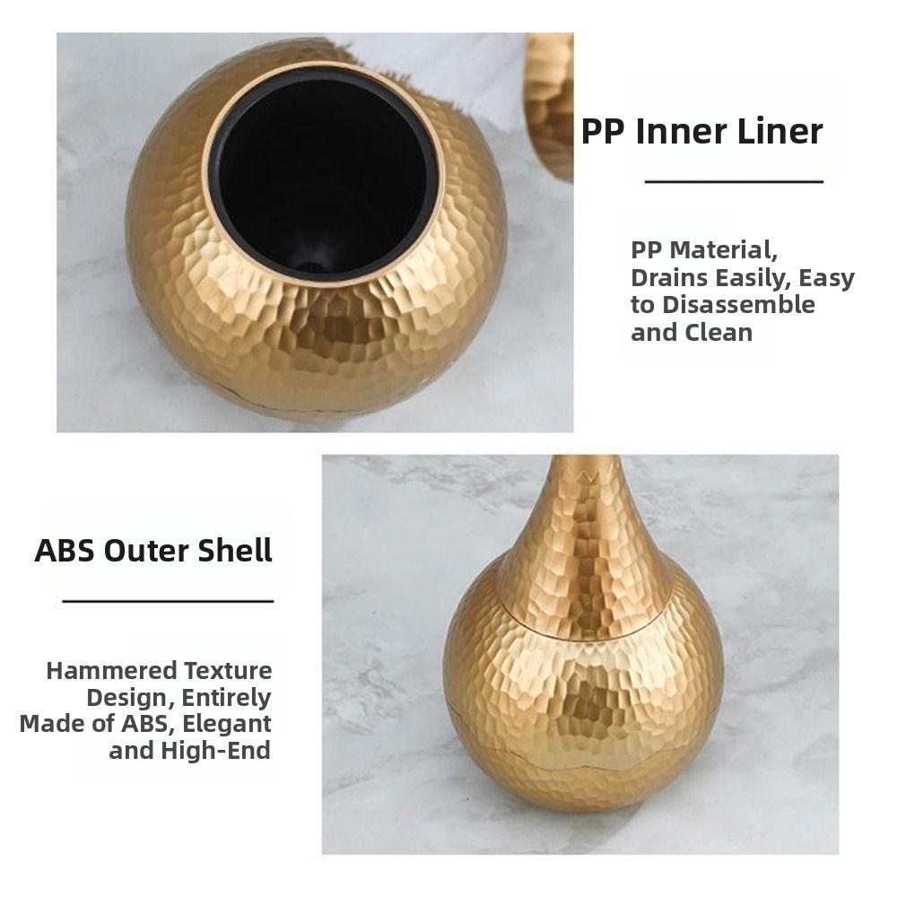 Набор туалетных щеток «Люкс» Съемная головка Изысканный вертикальный держатель для туалетной щетки Эргономичный Без царапин