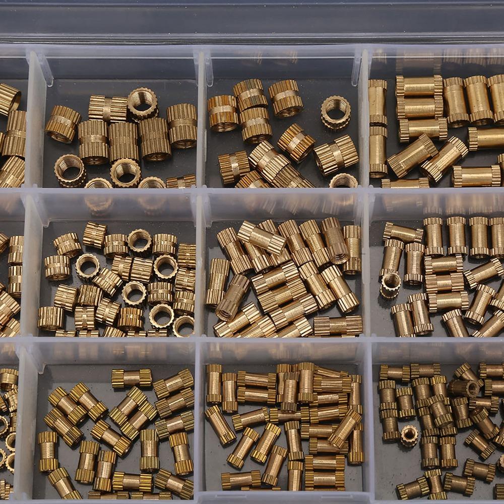 330pcs M2 M3 M4 M5 Knurled Insert Nuts Heat Set Inserts for Plastic and 3D Printing Components