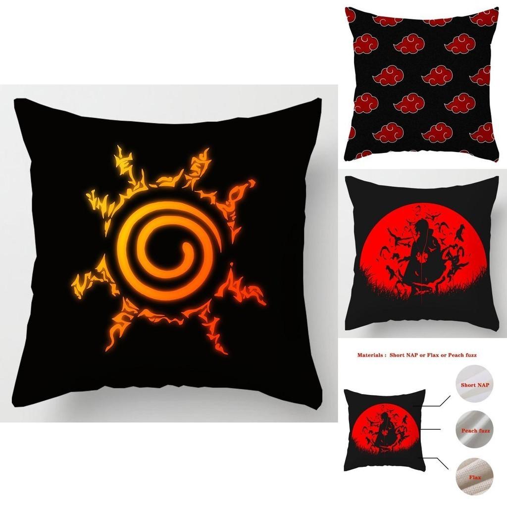 Роскошная аниме наволочка Наруто с мультяшным логотипом для стильного домашнего декора