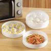 1Set Steamed Food Bowl With Lid Mantou Steaming Drawer Large Capacity Steamed Rice Box Household Cooking Pot Plastic