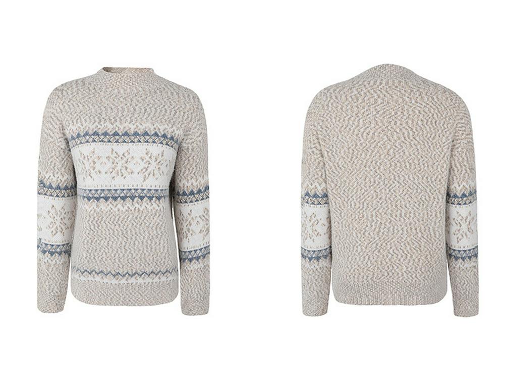 Mao Mao Yu 2023 Осень/Зима Снежинка Полувысокая Горловина Женский Рождественский Свитер