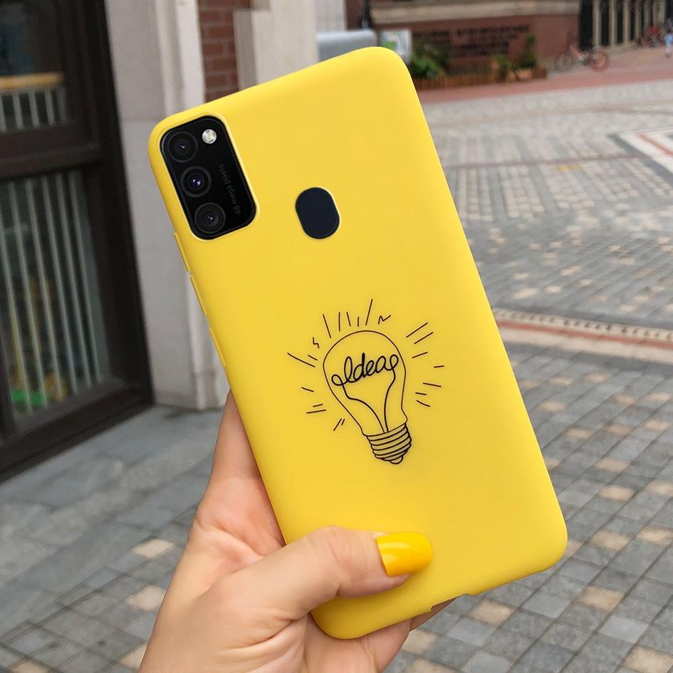 Чехол для Samsung M21 6,4 дюйма Мягкий силикон Сердечко TPU Чехол для Samsung Galaxy M21 M 21 SM-M215F M215 Задняя панель телефона Funda