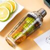 400/600ML Glass Cocktail Shaker Hand Shaker Cup with Scales Lemon Milk Tea Shaker Cup Stainless Steel Lid Wine Drink Mixer Bar