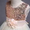 5-14yrs Baby Girl Flower Sequin Dress High Quality Party Princess Dress Children Dress