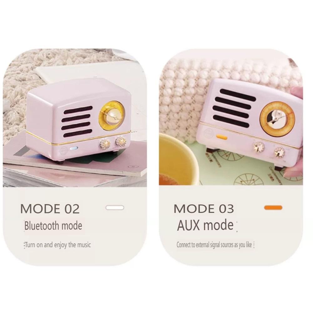 Портативный беспроводной Bluetooth-динамик, FM-радио, классический ретро-стиль, подарок на день рождения