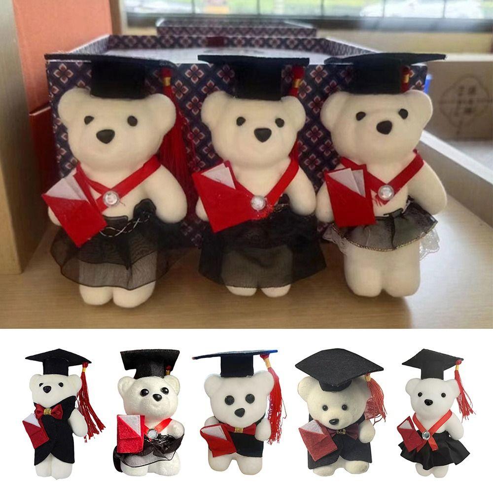 10Pcs Sitting Bear Doctor Bear Foam Material Stuffed Animals Doctorate Bear Kindergarten Graduation