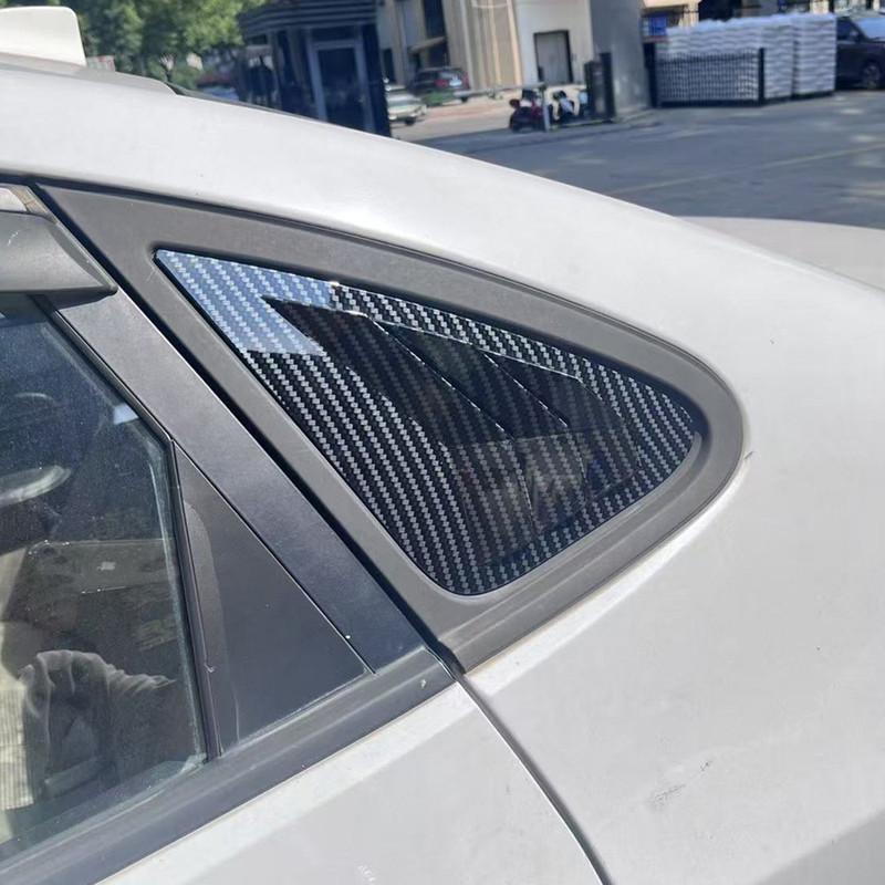 Для Hyundai Elantra 2007-2010 Пластик ABS Накладка-жалюзи на заднее боковое стекло Боковой вентиляционный люк Декоративная накладка Автомобильные аксессуары на клейкой основе