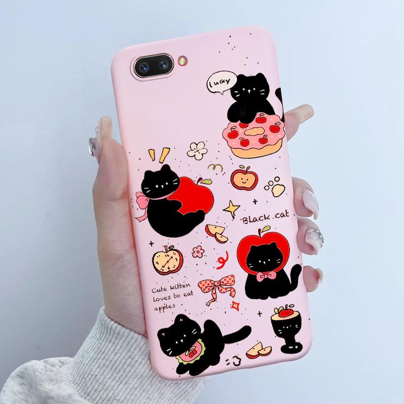 For OPPO A3S Phone Case OPPOA3S Butterfly Flower Girls Design Soft Silicone TPU Back Housing for OPPO A12E A5 AX5 A 3S Covers