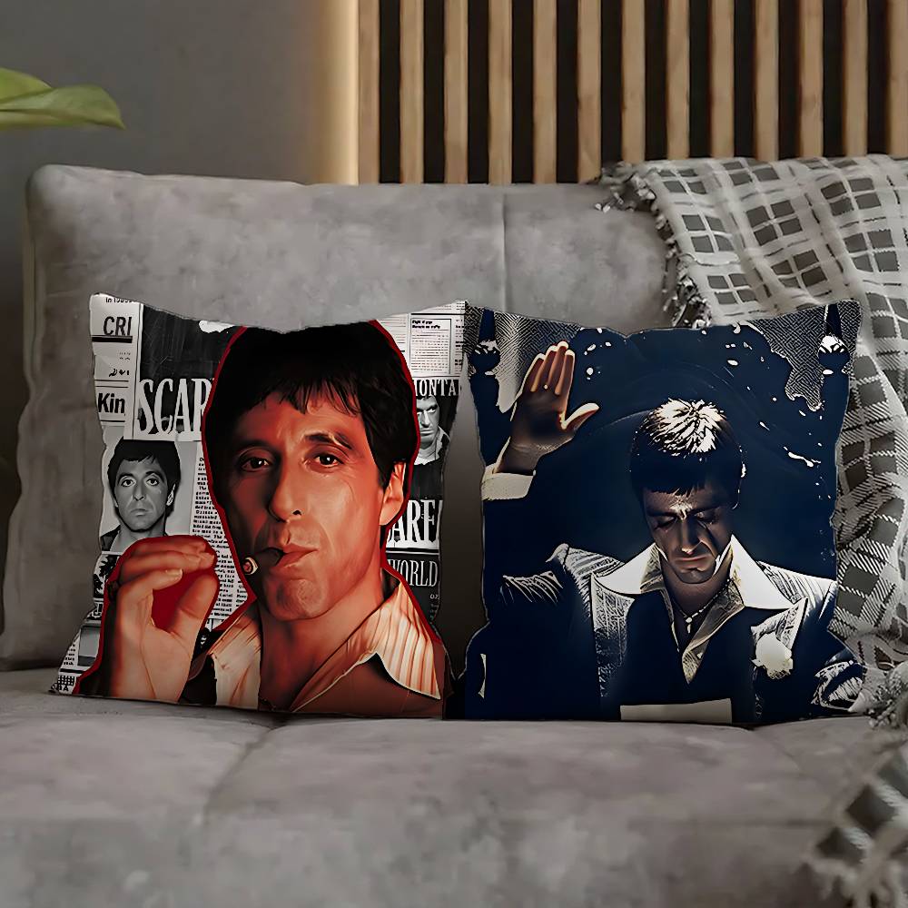 Наволочка Tony Montana S-ScarfaceS для декора дивана, автомобиля, офиса, комнаты, печатная наволочка для подушки, украшения и защита