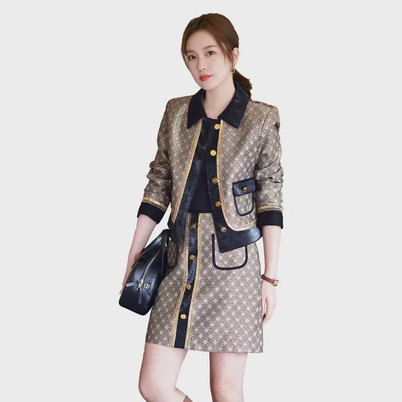 Busaron Women's Formal Long-Sleeved Suit & Trousers for Interviews and Sales Work