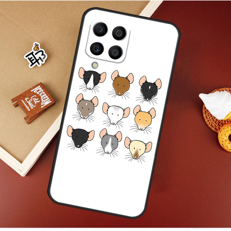 Милый Мультяшный Животный Крыса Чехол Для Samsung Galaxy M55 M35 M15 M56 M36 M16 M06 M31 M13 M33 M53 M12 M32 M52 M14 M34 M54