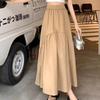 Летняя корейская плиссированная миди-юбка пэчворк для миниатюрных женщин с эластичной талией