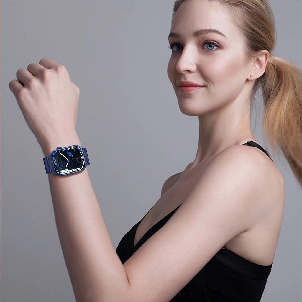 Strap Triple Protection Apple Watch Se, 9, 8, 7, 6, 5, 4, 3, 2, 1 (41, 40, 38mm) Band Bracelet Navy
