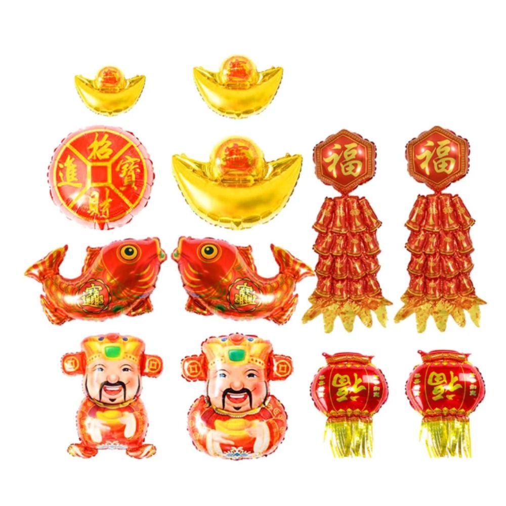 Декоративный китайский новогодний шар в китайском стиле, темно-бордовый мешок с благословением, воздушные шары на новый год