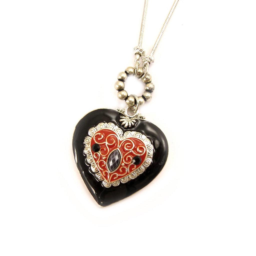 Les Trésors De Lily [E5765] — Дизайнерское колье Coeur Clèves, черное