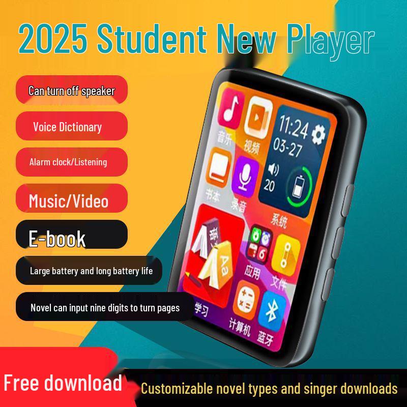 Portable Touchscreen Music & E-Book Player with Bluetooth Connectivity