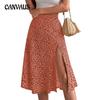 Summer Women's Dress Floral Half-body Skirt Open A-line Package Hip Mid-waist Long Skirt