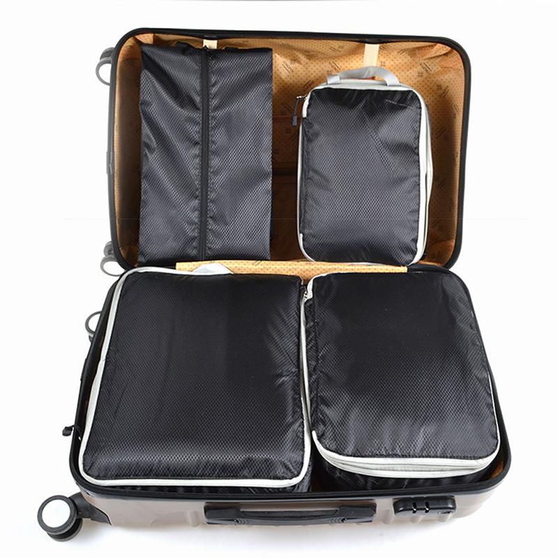 4 шт., компрессионные упаковочные кубики, расширяемые дорожные сумки для хранения, органайзер для багажа