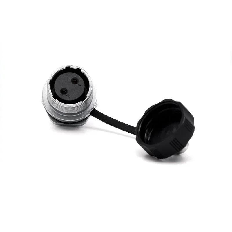 WEIPU WS16 TQ+ZM LED Light M16 Electrical Avaition Connector 2 3 4 5 7 9 10 Pin Adapter Male Plug Female Socket Rear Nut Seat