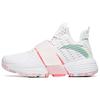 Sweep 1 Shock Absorption Non-Slip Wear-Resistant Mid-Top Basketball Shoes Men Sneaker White Pink Green 112031108-1