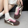 Обувь женская 2024 г., женская обувь на шнуровке, вулканизированная обувь, женские кроссовки для активного отдыха, разноцветные, с круглым носком, на низком каблуке, женская повседневная обувь