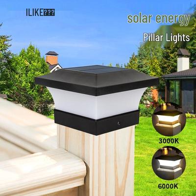 Водонепроницаемый солнечный столбик для наружного освещения дворов и ворот вилл - Новый китайский стиль