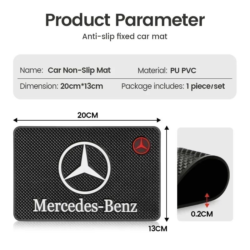 1PCS Black Car Dashboard Silicone Non Slip Mat Phone Holder Anti-skid Pad Auto Accessories For Mercedes Benz AMG A R G Class GLK