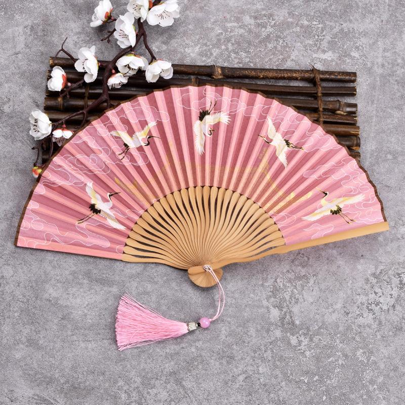 Chinese Style Ladies Portable Small Fan Gift Folding Fan Dance Hanfu Folding Fan