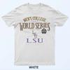 LSU Tigers MCWS 2025 Бейсбол Винтажная Белая Футболка