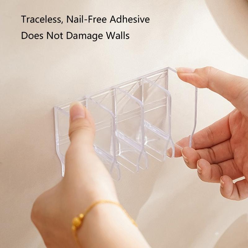 Вертикальный дозатор для крема для рук Настенный блок для хранения Несколько отделений Полки-органайзеры для ухода за кожей в ванной