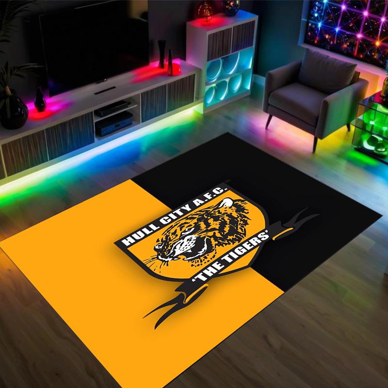 Hull FC Design Crystal Velvet Carpet Cozy Non?Slip Printed Rug For Bedroom Living Room Entrance