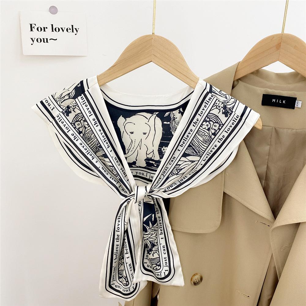 New Shoulder Scarf Shawl Women'S Fake Collar Shoulder Protection Scarf Air-Conditioned Room Camisole Decoration Paired With Neck Protection Knot