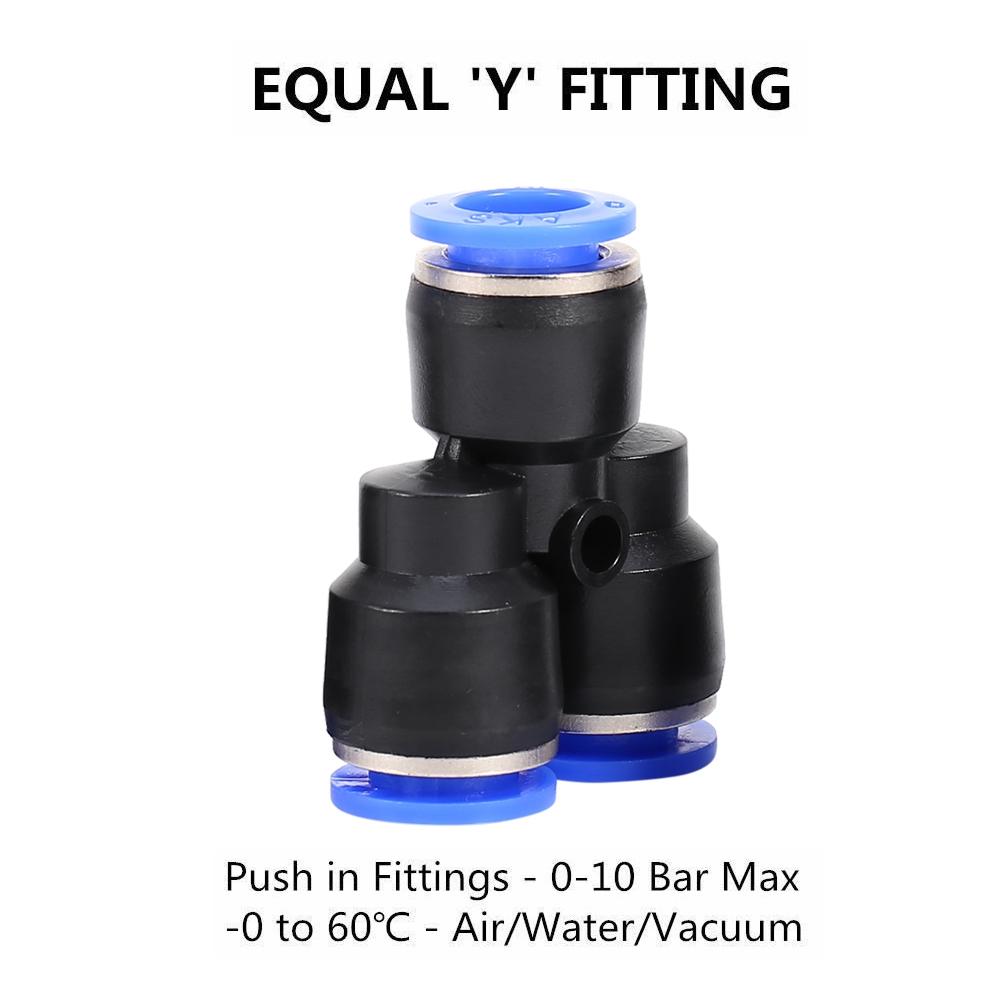 Pneumatic Push In Fittings Air Water Hose Tube Pipe Connector Joiner New