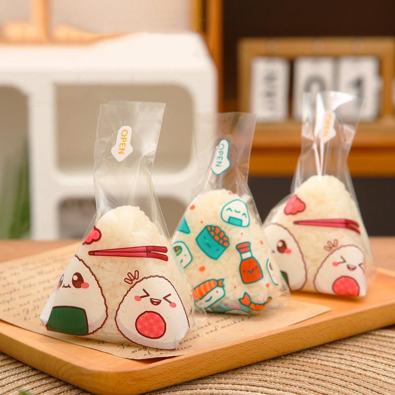 Треугольная бумага для упаковки роллов с рисом и овощами, Треугольный пакет для одноразовой упаковки рисовых шариков, Пакет для суши, Аксессуары для суши-бенто