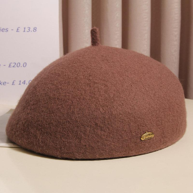 Новый шерстяной берет женский большой окружности головы, подчеркивающий маленький и модный, корейская версия, модная и универсальная шляпа художника