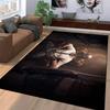 Stylish Gaming Rug with Action Character in Intense Atmosphere Suitable for use as an anti-slip game mat for living room and bedroom sofas